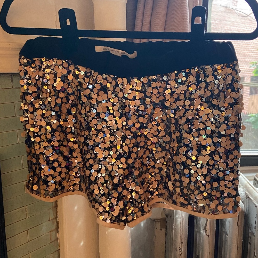 DVF Paulette sequined short